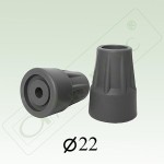 Наконечник для трости и костылей, р. 22 мм 1 шт арт. Нк22/С серый