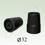 Наконечник для трости и костылей, р. 32 мм 1 шт арт. Нк32 черный