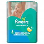 Подгузники, Pampers (Памперс) 4-9 кг р. 3 №174 актив беби драй миди